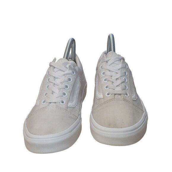 Vans Old Skool Sneakers Women Sz 7.5 True‎ White Low Top Skater Streetwear - Picture 3 of 8